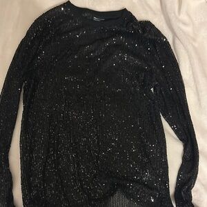 Black Sequin unisex Top